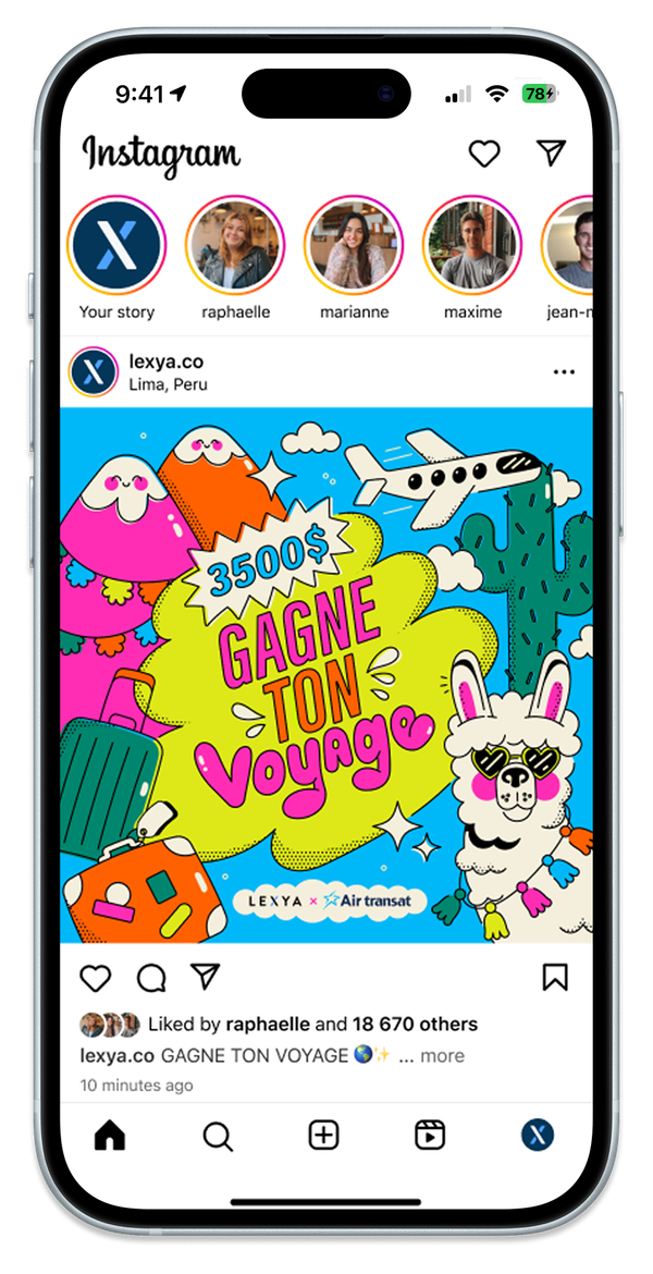 Air Transat - visuel concours air transat - mobile